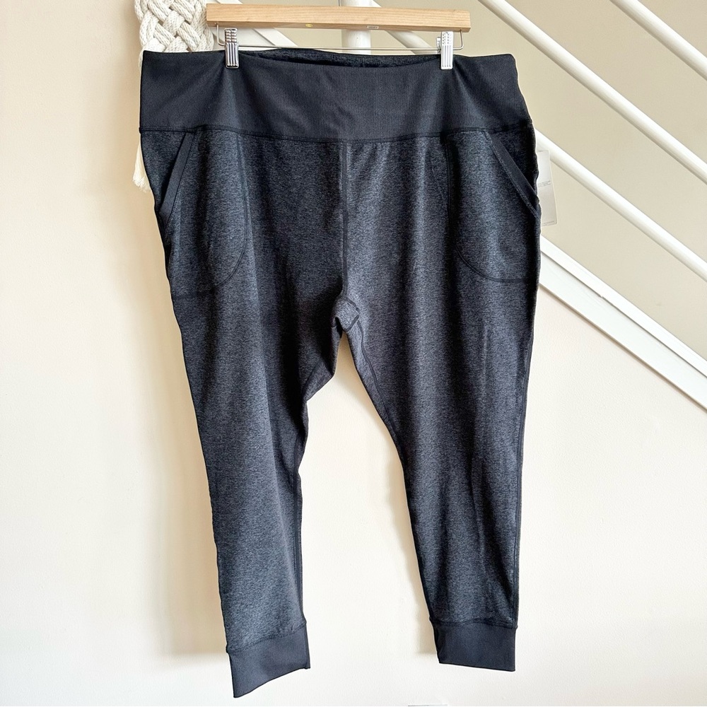 Zella Restore High Waist Soft Pocket Jogger Leggings Heather Gray Black 3X NWT - Picture 2 of 13